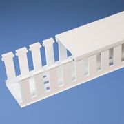 PANDUIT Wide Slot Duct, Type NE, Halogen-Free, White, 4" x 4" x 1' (6-Pack) with Adhesive NE4X4WH6-A